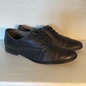 TOMS Black Lace Up Casual Dress Shoe